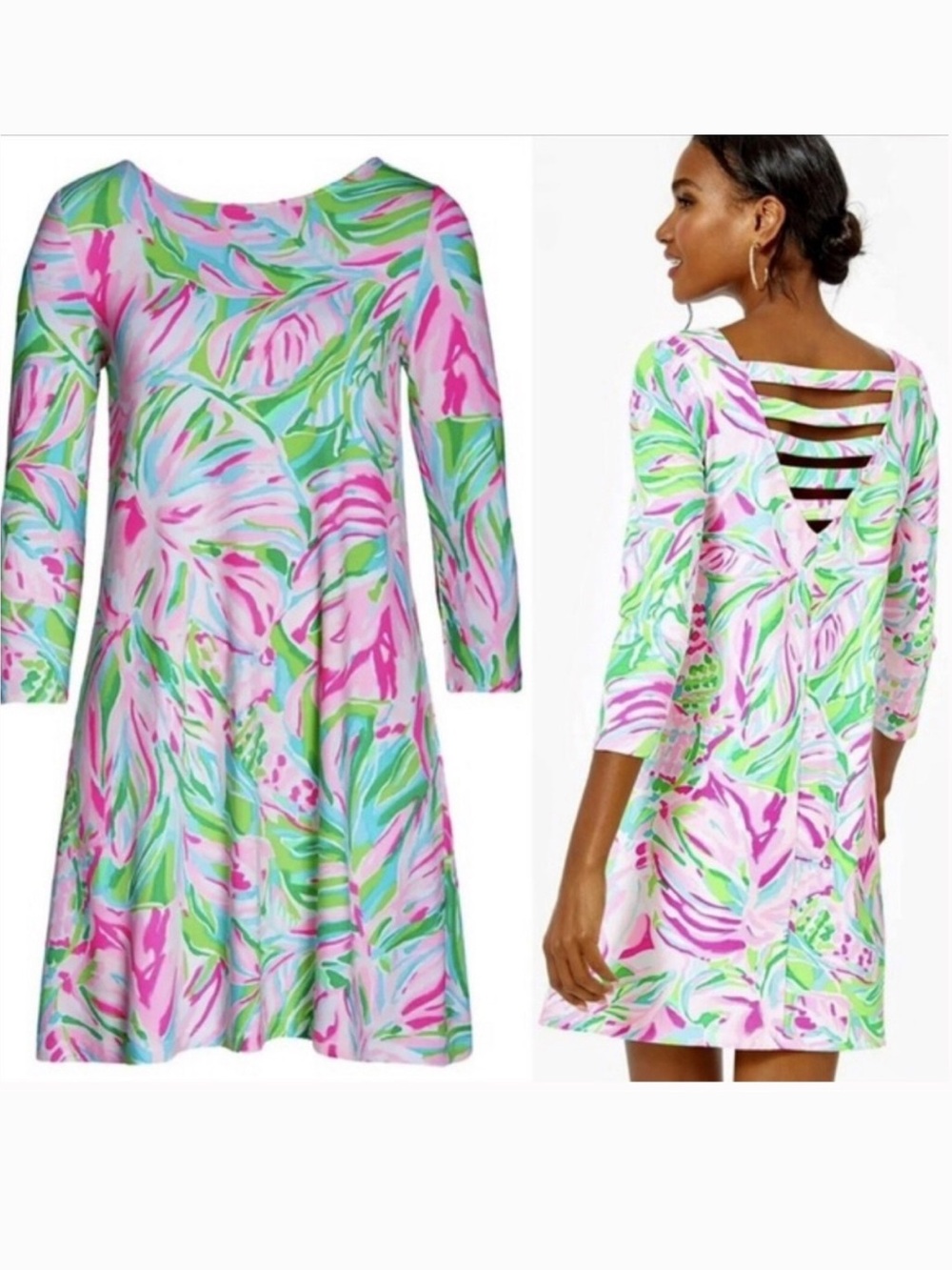 Lilly Pulitzer Ophelia Swing Dress Croc My World Medium
